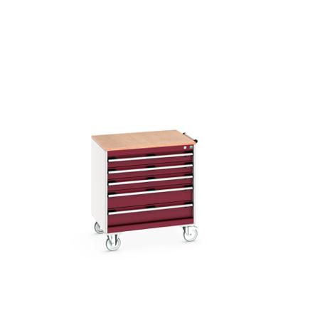 40402155-24V Bott, 5 Drawer Sheet Steel Floor Standing Cabinet, 800 X 650 X 890mm