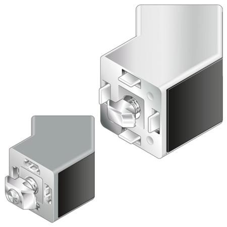 3842554450 Bosch Rexroth 45° Connector, Connecting Component, Strut Profile 45 x 45 mm, Groove Size 10mm