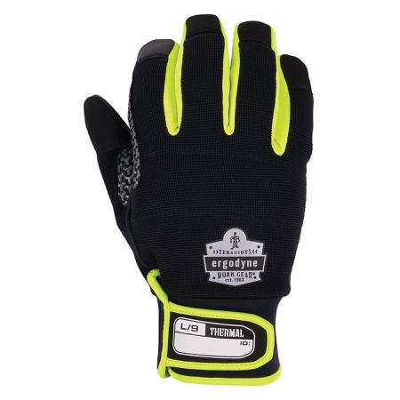 18153 Ergodyne ProFlex Black Cold Resistant Work Gloves, Size M