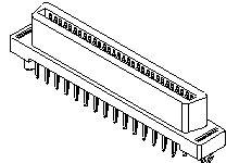 15-92-1430 Molex 71660 Series Vertical Through Hole PCB Header, 30 Contact(s), 1.27 mm Pitch, 2 Row, Shrouded