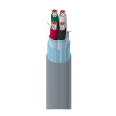 8728 060U500 Belden8728 Series 4 Core Line level Low Voltage signal Cable, 0.33 mm² CSA Screened, 5.46mm od, 152m, Chrome
