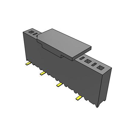 SSM-108-F-SV-P-TR Samtec SSM Series Vertical Surface Mount PCB Socket, 8-Contact, 1-Row, 2.54mm Pitch, SMT Termination