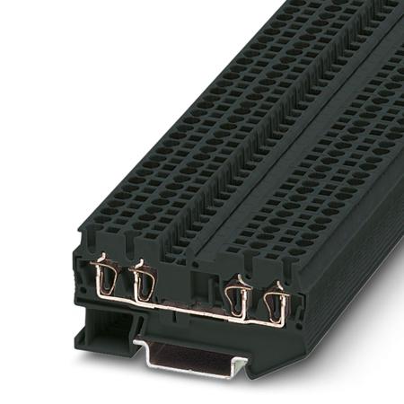 3028924 Phoenix Contact ST 2.5-QUATTRO-BE BK Series Black Component Terminal Block, 0.08mm², Single-Level, Spring Cage