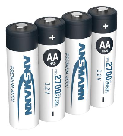 5030842 Ansmann NiMH Rechargeable AA Batteries, 2700mAh