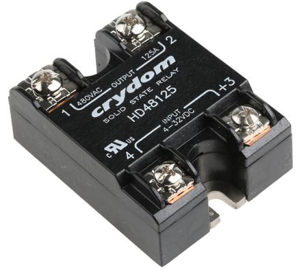 HD48125 Sensata Crydom HD48 Series Solid State Relay, 125 A Load, Panel Mount, 530 V ac Load, 32 V Control