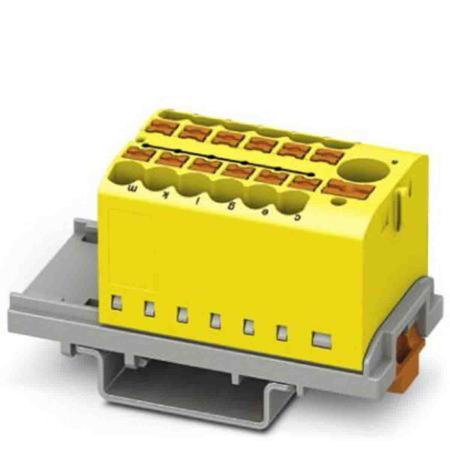 3273094 Phoenix Contact Distribution Block, 13 Way, 4mm², 24A, 690 V, Yellow