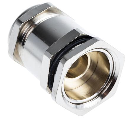 52003530-52005120 Lapp PG16 Nickel Plated Brass Cable Gland With Locknut, 10.8 → 12.8mm Cable Dia Range, IP68