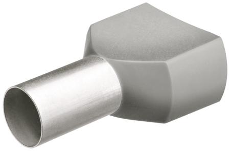 97 99 371 Knipex, 97 99 Insulated Ferrule, 8mm Pin Length, 1.7mm Pin Diameter, Grey