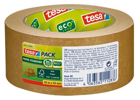58291-00000-01 Tesa BNR 58293 Brown Packing Tape, 50mm x 50mm