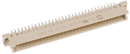 09721646903 HARTING 64 Way 2.54mm Pitch, Type Q Class C2, 2 Row, Straight DIN 41612 Connector, Plug
