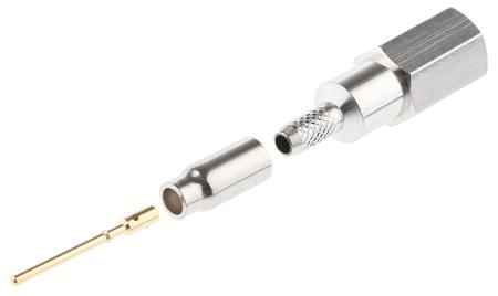 738-5746 RS Pro Straight Cable Mount FME Connector, Plug, Crimp Termination, 50Ω 0 → 1.8GHz, RG174/U