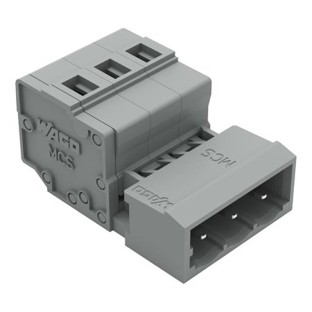 231-603-1 WAGO, 2.5mm Pitch, 231, 3 Way, Pluggable Terminal Block, Feed Through Plug, Cable Mount, Cage Clamp Termination,