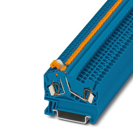 3035425 Phoenix Contact STS 2.5-MT BU Series Blue Knife Disconnect Terminal Block, 2.5mm², 1-Level, Spring Cage Termination