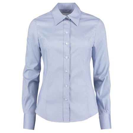 KK702-LBL-18 Blouse Corporate Oxford Long Sleeve Ligh