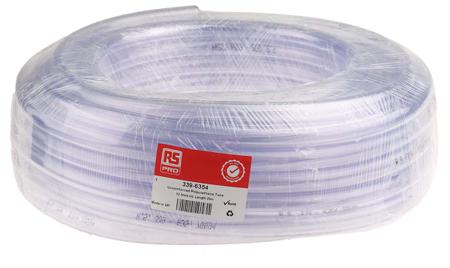 339-6354 RS Pro PUR Flexible Tubing, transparent, 19mm External Diameter, 25m Long, Gas, Liquid, Powder Applications