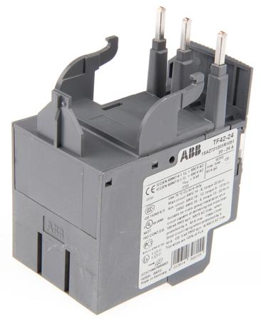 1SAZ721201R1051--TF42-24 ABB Thermal Overload Relay - 1NO + 1NC, 20 → 24 A F.L.C, 24 A Contact Rating, 2.6 W, 3P