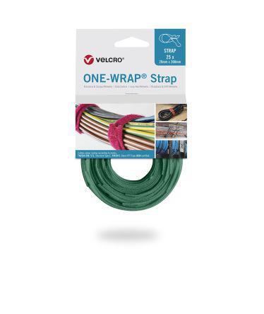 VEL-OW64506 Velcro Professional Series, Green Polypropylene Cable Tie Assemblies200mm x 20mm