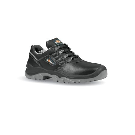 BC20023-42 UPower TONGUE Unisex Black Stainless Steel Toe Capped Low safety shoes, UK 8, EU 42