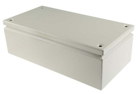 122-046 RS Pro Steel IP66 Junction Box, 400 x 200 x 120mm, Grey
