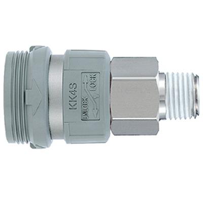 KK4S-03MS SMC C3604 Male Pneumatic Quick Connect Coupling, R 3/8 Male 28mm Threaded, Tube