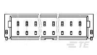 1734709-3 TE Connectivity 1734709 Series Right Angle Board PCB Header, 3 Contact(s), 1 mm Pitch, 1 Row, Shrouded