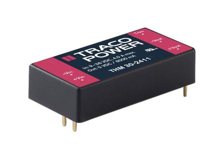THM-30-1221 TRACOPOWER THM 30 30W Isolated DC-DC Converter Through Hole, Vin 9 → 18 V dc, Vout ±5V dc Medical Approved