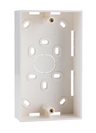 HTC-BB2G3710/WH HellermannTyton Connectivity HTC White Plastic Coated ABS Back Box, Wall Mount, 2 Gangs, 86x146x37mm