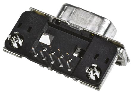 1-338168-2 TE Connectivity AMPLIMITE HD-20 Series, 9 Way Right Angle Through Hole Eurostyle PCB D-Sub Connector Plug