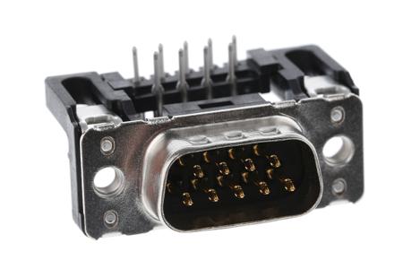 09651227801 HARTING 9 Way Right Angle Through Hole D-sub Connector Plug, 2.74mm Pitch, with M3 Threaded Inserts
