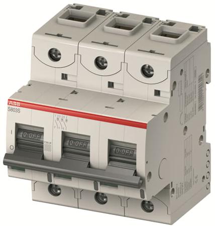 2CCS863001R0131 ABB S800S MCB, 3P, 13A Curve D, 240V AC, 50 kA Breaking Capacity