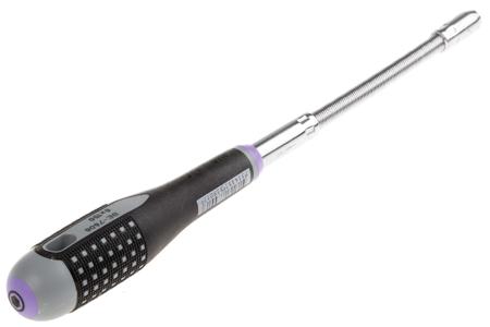 BE-7606 Bahco 150 mm Alloy Steel Ergonomic Nut Driver, Hexagon Nut 6 mm Tip, Bi-material