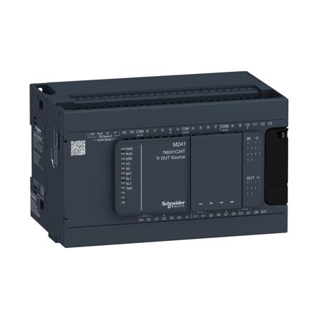 TM241C24T Schneider Electric Modicon M241 Series Logic Controller, 24 V dc Supply, Transistor Output, 24-Input, Current, Voltage