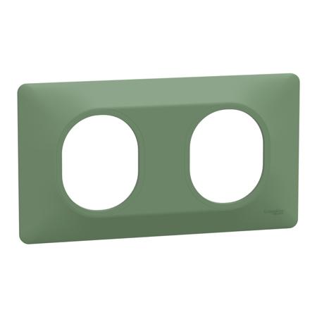 S320704B Green 2 Gang Light Switch Cover