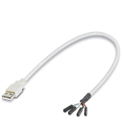 1405552 Phoenix Contact Male USB A to Unterminated  Cable, 300mm