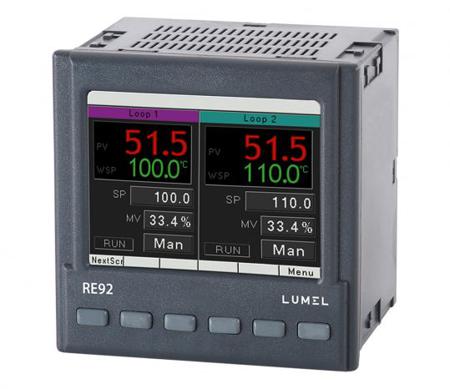RE92 1211100M0 Lumel RE92 Panel Mount Controller, 96 x 96 x 100mm, 6 Output, 83 → 253 V ac/dc Supply Voltage