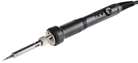 141-1993 RS Pro Variable Temperature 220V ac Electric Soldering Iron, 50W, Euro Plug, UK
