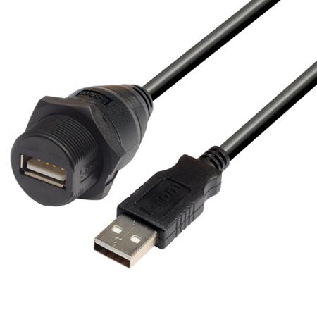 WPUSBAX-05M L-Com USB 2.0, Male USB A to Male USB A, 500mm