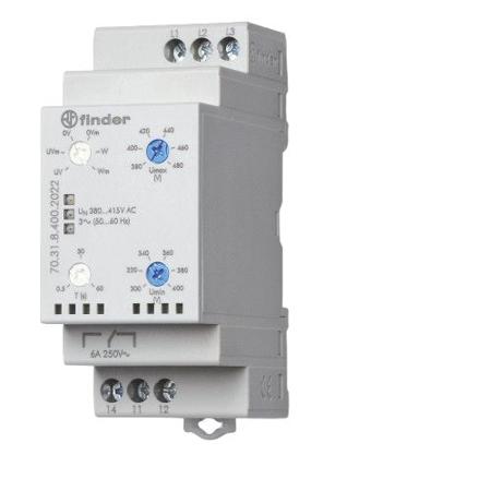 70-31-8-400-2022 Finder Voltage Monitoring Relay with SPDT Contacts, 3 Phase, 380 → 415 V