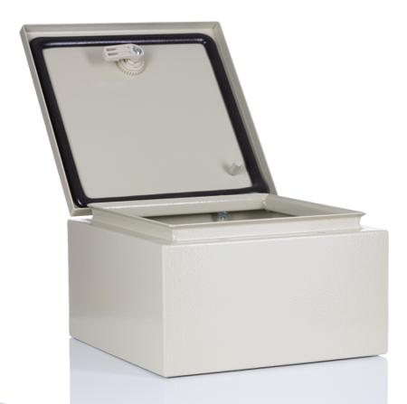 189-6588 RS PRO Steel Wall Box, IP66, 250 mm x 250 mm x 150mm
