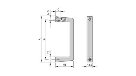 10501-008 nVent SCHROFF Guide Rail Front Handle for Use with Subracks, 6U