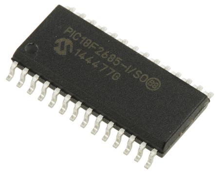 PIC18F2685-I-SO Microchip PIC18F2685-I/SO, 8bit PIC Microcontroller, 40MHz, 96 kB, 1024 B Flash, 28-Pin SOIC