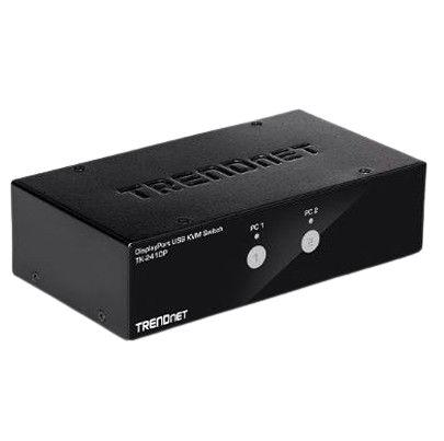 TK-241DP Trendnet 2 Port Dual Monitor USB DisplayPort KVM Switch, 3.5 mm Jack 3840 x 2160 Maximum Resolution