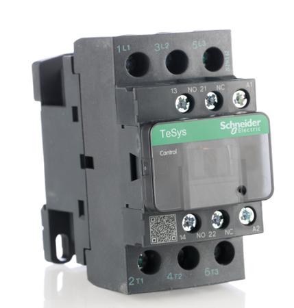 LC1D25BD Schneider Electric LC1D Contactor, 24 V dc Coil, 3-Pole, 25 A, 11 kW 24 V, 3 NO, 690V