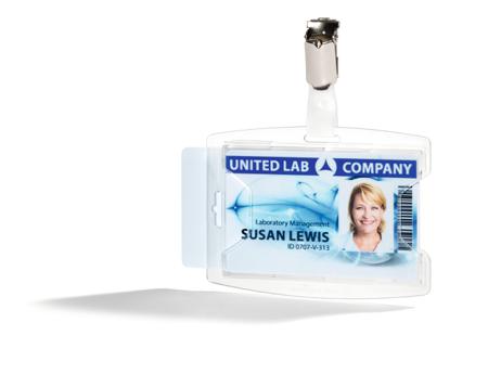 896219 Durable Transparent Polypropylene Name Badge