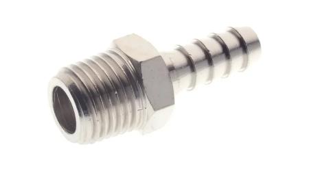 665-596 RS PRO Hose Connector, Straight Hose Tail Adaptor, BSPT 0.25in 6mm ID, 100 bar