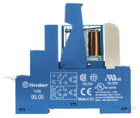 48-52-7-024-0050SPA Finder 48 Series[Blank] 24V dc DIN Rail Interface Relay Module, DPDT, Screw