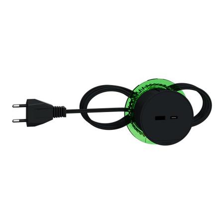 INS44009 Schneider Electric 2m 2 Socket USB A Extension Lead Open Reel, 5 V, IP44