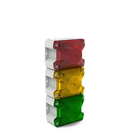 21514643055 Pfannenberg  Series Green, Red, Yellow Signal Tower, 2 Lights, 120 V dc, Base-mounted