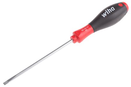 00697 Wiha Slotted  Screwdriver, 4.5 x 0.8 mm Tip, 125 mm Blade, 236 mm Overall