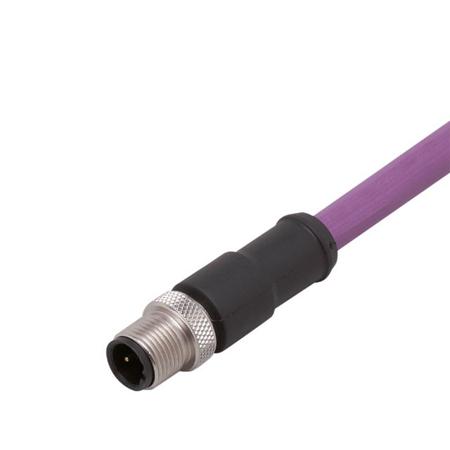 E12318 ifm electronic Male 1 way M12 to Unterminated Unterminated Actuator/Sensor Cable, 2 m